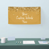 Benutzerdefinierte Butterscotch Gold Geburtstagsfe Banner (Messe)