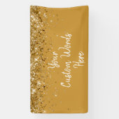 Benutzerdefinierte Butterscotch Gold Geburtstagsfe Banner (Vertikal)