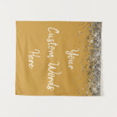 Benutzerdefinierte Butterscotch Silber Personalisi Wandteppich (Vorderseite (Horizontal))