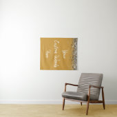 Benutzerdefinierte Butterscotch Silber Personalisi Wandteppich (Beispiel (Horizontal))