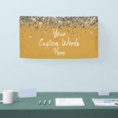 Benutzerdefinierte Butterscotch- und Silber-Geburt Banner (Messe)