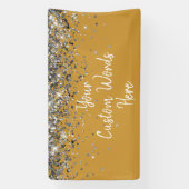 Benutzerdefinierte Butterscotch- und Silber-Geburt Banner (Vertikal)