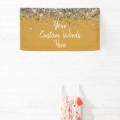 Benutzerdefinierte Butterscotch- und Silber-Geburt Banner (InSitu)