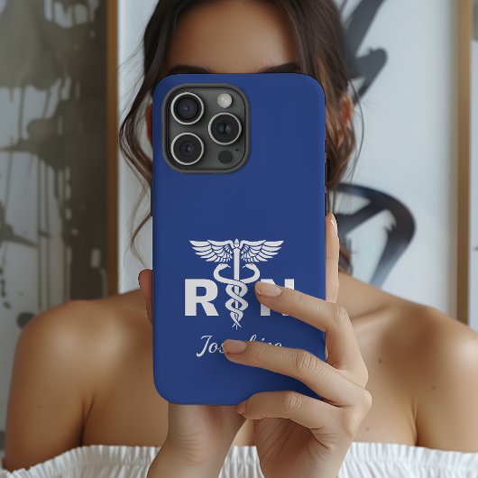 Benutzerdefinierte Caduceus RN Krankenschwester Fa iPhone Hülle