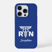 Benutzerdefinierte Caduceus RN Krankenschwester Fa iPhone Hülle (Rückseite)