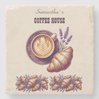 Benutzerdefinierte Cafe Merch Vintage Croissant Mi