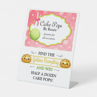 Benutzerdefinierte Cake Pops Bäckerei V3 Sockelschild