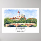 Benutzerdefinierte Cambridge Wandkunst, Massachuse Poster (Vorne)