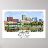 Benutzerdefinierte Cambridge Wandkunst, Massachuse Poster (Vorne)