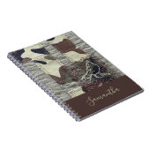 Benutzerdefinierte Camo-Vogel-Patchwork-Optik Brau Notizblock (Rechte Seite)