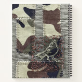 Benutzerdefinierte Camo-Vogel-Patchwork-Optik Natu Notizblock (Rückseite)