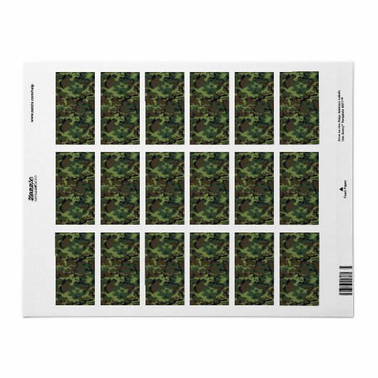 Benutzerdefinierte Camouflage-Labels Adressaufkleber (Vorne)