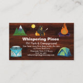 Benutzerdefinierte Camp-Kontaktkarte für Außenrück Visitenkarte (Vorderseite)