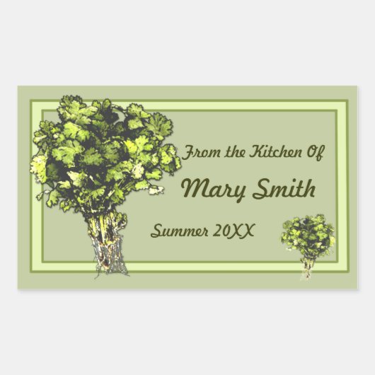 Benutzerdefinierte Canning- und Jarring-Labels Rechteckiger Aufkleber (Vorderseite)