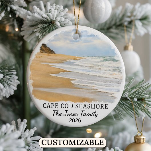 Benutzerdefinierte Cape Cod National Seashore, Mas Keramik Ornament