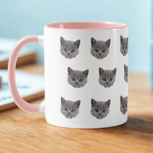 Benutzerdefinierte Cat-Face-Tasse   Personalisiert Tasse