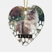 Benutzerdefinierte Cat Foto Keramik Ornament mit N (Links)