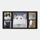 Benutzerdefinierte Cat-Fotos auf schwarz Schreibtischunterlage (Tastatur & Maus)
