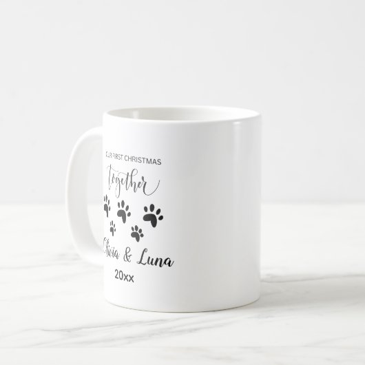 Benutzerdefinierte Cat-Mama oder Cat-Vater-Tasse Kaffeetasse (Vorderseite Links)