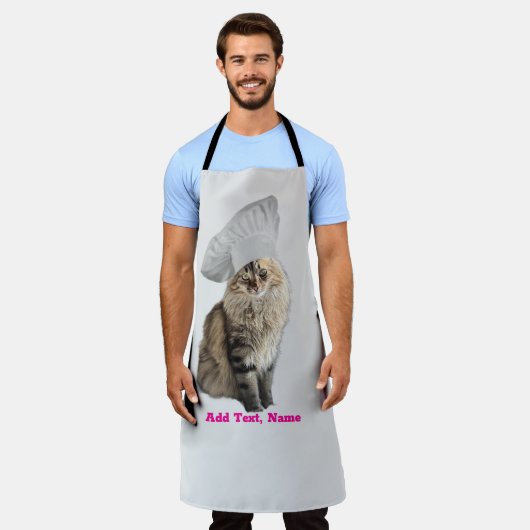 Benutzerdefinierte Cat-Schürze - Personalisiertes  Schürze (Getragen)