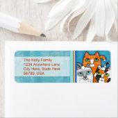 Benutzerdefinierte Cats-Rücksendeadressen-Aufklebe (Insitu)