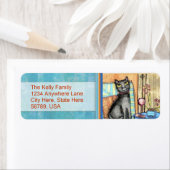 Benutzerdefinierte Cats-Rücksendeadressen-Aufklebe (Insitu)