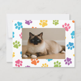 Benutzerdefinierte Chat-Lover-Postkarte mit Foto Postkarte