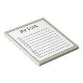 Benutzerdefinierte Checkliste für die Seite Grüne  Notizblock (angewinkelt)