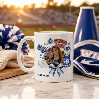Benutzerdefinierte Cheer-Mutter-Foto-Sport-Stolz Kaffeetasse