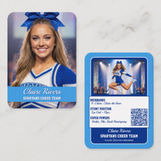 Benutzerdefinierte Cheerleader-Handelskarten Teamk Visitenkarte