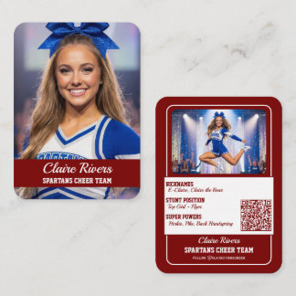 Benutzerdefinierte Cheerleader-Handelskarten Teamk Visitenkarte