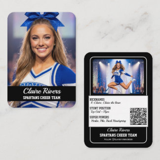 Benutzerdefinierte Cheerleader-Handelskarten Teamk Visitenkarte