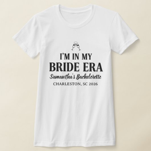 Benutzerdefinierte Chic Minimalistische Personalis T-Shirt (Ablage )