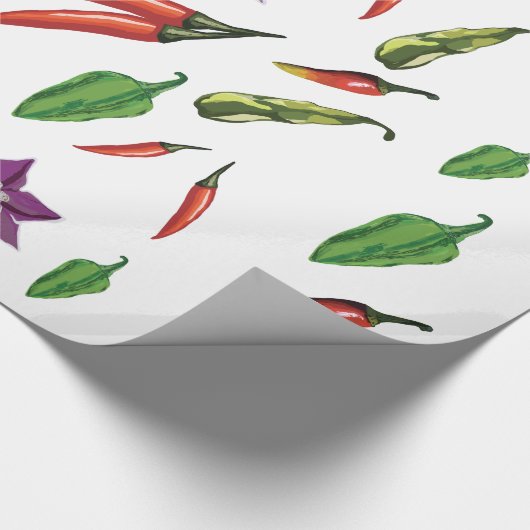 Benutzerdefinierte Chili-Paprikaschoten Geschenkpapier (Ecke)