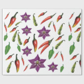 Benutzerdefinierte Chili-Paprikaschoten Geschenkpapier (Flach)