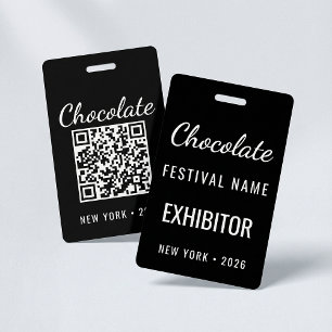 Benutzerdefinierte Chocolate Festival QR-Code Auss Ausweis