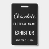 Benutzerdefinierte Chocolate Festival QR-Code Auss Ausweis (Vorderseite)