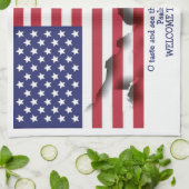 Benutzerdefinierte christliche FLAGGE DER USA Geschirrtuch (Gefaltet)