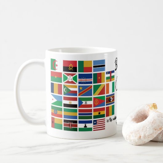 Benutzerdefinierte Christliche FLAGS AFRIKAS Kaffeetasse (Mit Donut)
