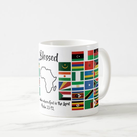 Benutzerdefinierte Christliche FLAGS AFRIKAS Kaffeetasse (VorderseiteRechts)