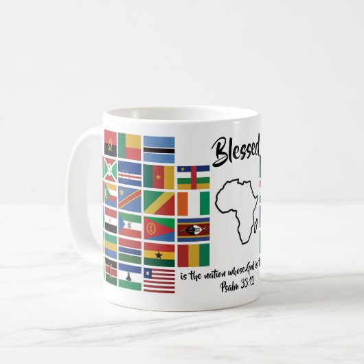 Benutzerdefinierte Christliche FLAGS AFRIKAS Kaffeetasse (Vorderseite Links)