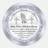 Benutzerdefinierte christliche oder Kirchen-Schrif Runder Aufkleber (Vorderseite)
