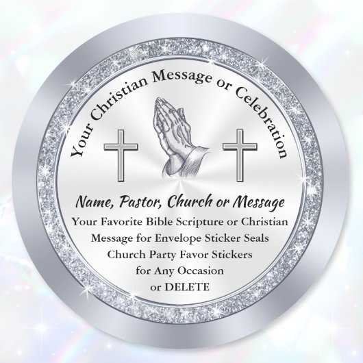 Benutzerdefinierte christliche oder Kirchen-Schrif Runder Aufkleber
