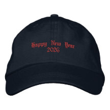 Benutzerdefinierte Classic Navy Neujahr 2026-Hut T