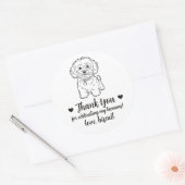 Benutzerdefinierte Cockapoo-Hunde-Hochzeitsgeschen Runder Aufkleber (Umschlag)