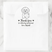 Benutzerdefinierte Cockapoo-Hunde-Hochzeitsgeschen Runder Aufkleber (Tasche)