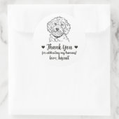 Benutzerdefinierte Cockapoo-Hunde-Hochzeitsgeschen Runder Aufkleber (Tasche)