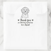 Benutzerdefinierte Cockapoo-Hunde-Hochzeitsgeschen Runder Aufkleber (Tasche)