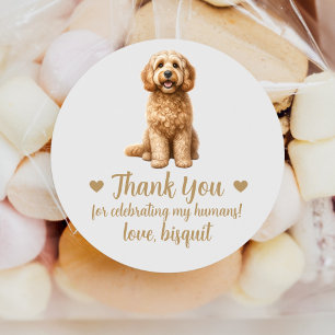 Benutzerdefinierte Cockapoo-Hunde-Hochzeitsgunst-A Runder Aufkleber