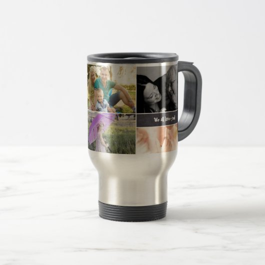 Benutzerdefinierte Collage 6 Foto Personalisiert g Reisebecher (VorderseiteRechts)